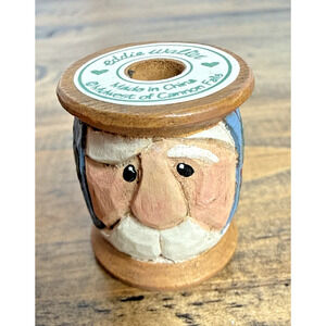 Eddie Walker 1” Santa Head Sew Sweet Spool Midwest Of Cannon Falls Christmas EUC